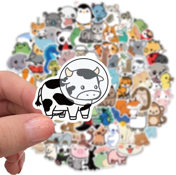 Animal Mixed Stickers Packs-100pcs Cat Dog Tiger Elephant Panda Stickers Vinyl Waterproof Cartoon Stickers for Adults Teens Girls Boys Toddlers Kids for Journaling Water Bottle Laptop Decor - Image 5