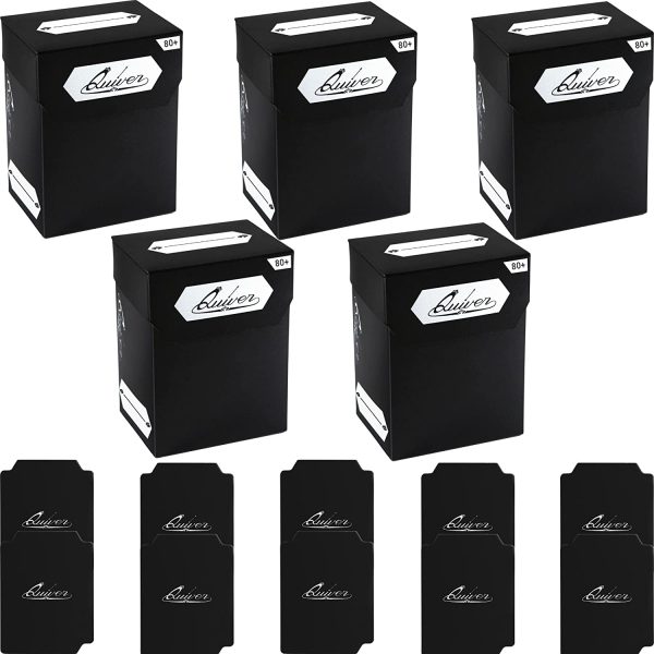 80+ Deck Blocks with 2 Dividers / Box - Set of 5 Boxes - All Black Color