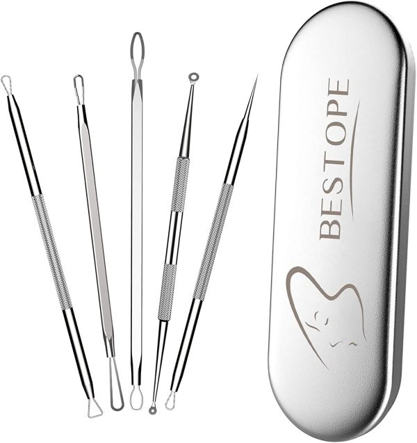 BESTOPE PRO Pimple Extractor Kit - 5PCS Pimple Popper Comedone Extraction Tool , Easy for Blackhead Remover - Image 3