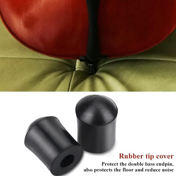 2Pcs Double Bass Endpin Rubber Tip Stopper Bass Endpin Protector Double Bass End Rubber Non-slip - Image 3