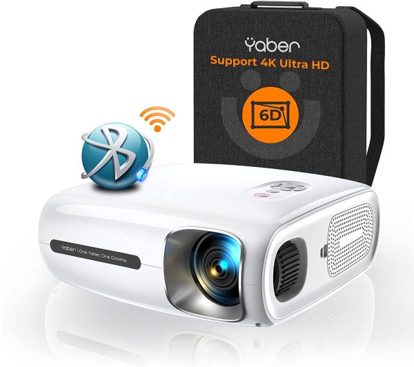 Pro V7 9500L 5G WiFi Bluetooth Projector, support 4K Auto 6D Keystone Correction, Infinity Zoom, Full HD Portable Movie Projecteur Home Video Projector for iOS/Android, etc. [Extra Bag Include] - Image 5