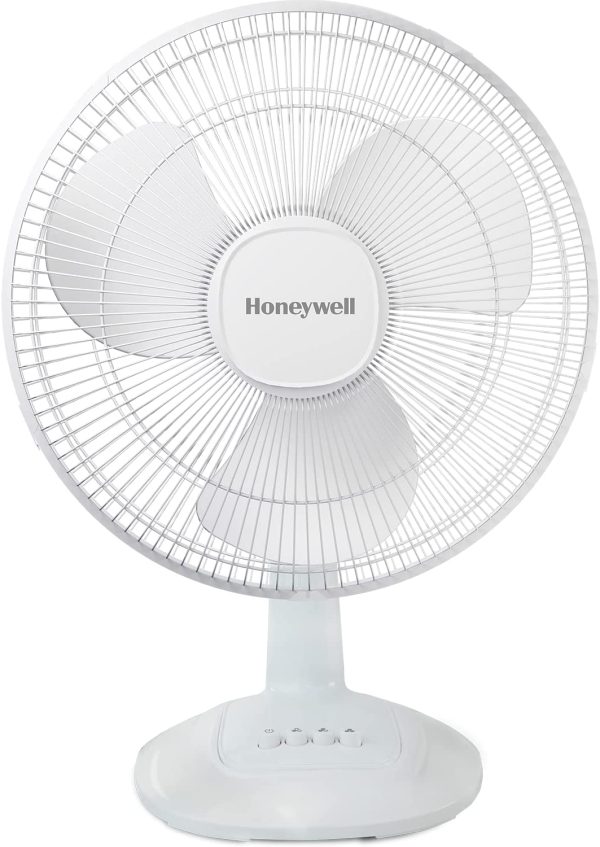 HONEYWELL HTF1220WC 12" Comfort Control??Personal Table Fan, White, with Oscillation, 3 Speed Settings and Adjustable Tilting Head - Image 4