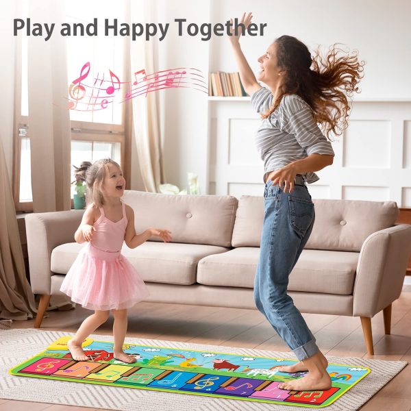 Baby Musical Mats with 25 Music Sounds, Musical Toys Child Floor Piano Keyboard Mat Carpet Animal Blanket Touch Playmat Early Education Toys for Baby Girls Boys Toddlers (1 to 5 Years Old) - Image 6