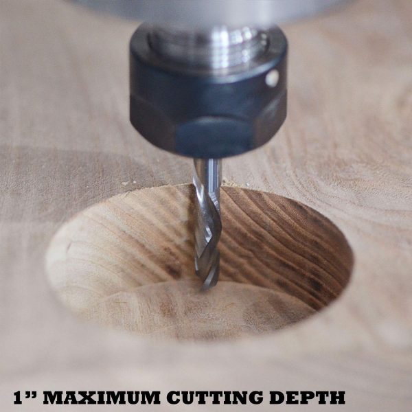 SpeTool Carbide Spiral Router Bits Up&Down Compression Bit 1/4 X 1 inch Cutting Size with 1/4 inch Shank for Woodwork CNC Router Bit Engraving Carving Mortise Groove Tools - Image 6