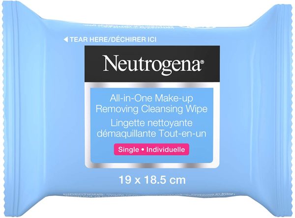 Neutrogena Make-up Remover Cleansing Wipes, Alcohol & fragrance-free, Facial Wipes, 20 Single wrapped wipes - Image 6