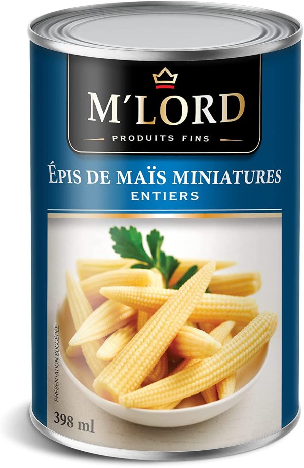 M'Lord Mini Corn Cobs, Whole, Perfect for Snacks or Side Dishes, Packed with Antioxidants & Vitamins, 398ml - Image 3