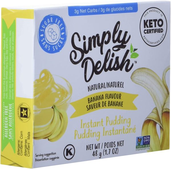 Sugar-Free Pudding Mix and Pie Filling - Banana Flavor - 48 gr - Vegan, Gluten Free, Non-GMO, Lactose Free, Halal - Keto Friendly Pudding - Made with Natural Ingredients - Image 6