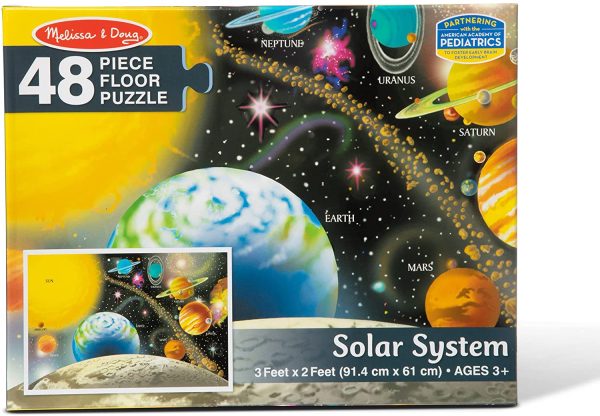 Melissa and Doug Solar System Floor Puzzle, Floor Puzzles, Easy Clean Surface, Promotes Hand-Eye Coordination, 48 Pieces (91.44 cm L x 60.96 cm W) - Image 5