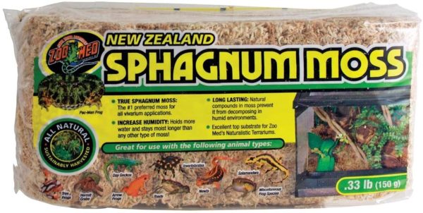 Zoo Med Laboratories SZMCF25 New Zealand Sphagnum Moss, 0.33-Pound