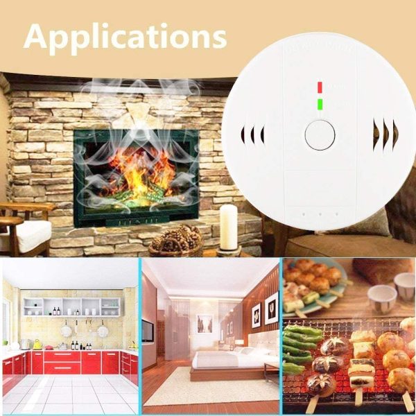 Combination Smoke and Carbon Monoxide Detector Alarm, Beeps Warning Smoke Co Alarm Clock for Travel Home Bedroom Living Room Garage Basement Attics, Battery Operated, Comply With UL 217 and UL 2034, 1 Pack - Image 5