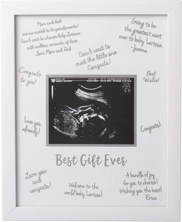 Tiny Ideas Sonogram Signature Frame Guest Book, Perfect for any Baby Registry, Marker Included For Guests to Leave Well-Wishes?M?Great for Celebrating Baby Showers or Birthdays, White - Image 7