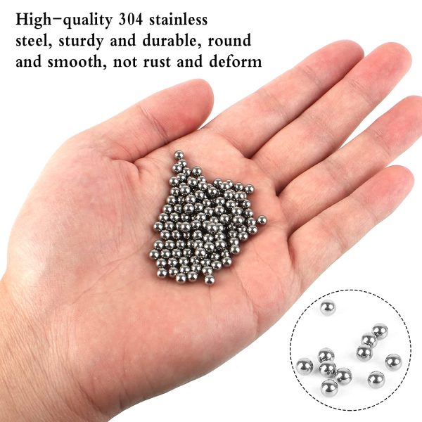 Xingshun 400 PCS Decanter Cleaning Beads,4mm Stainless Steel Cleaning Balls Reusable Cleaning Beads for Wine Bottles Glass Decanters Carafes and Vases - Image 2