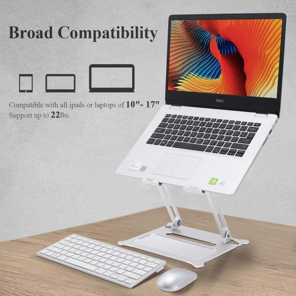 Adjustable Laptop Stand for Desk, Ergonomic Portable Aluminum Laptop Desk Stand, Non-Slip, Stable, Foldable Laptop Riser, Compatible with MacBook Pro/Air and More Notebooks - Image 7