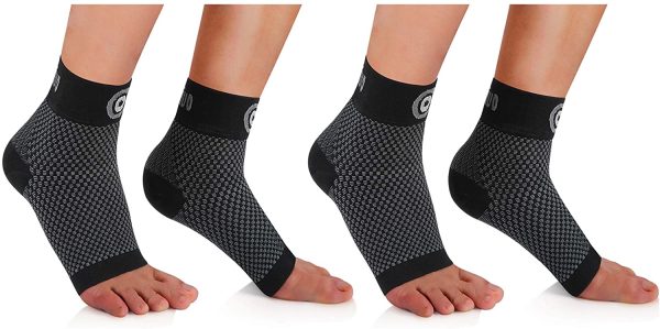 Cambivo Plantar Fasciitis Socks (2 Pairs) Ankle Support Sleeve with Arch Support for Men and Women, Brace for Plantar Fasciitis Pain Relief, Foot Pain, Heel Pain, Arch Pain, Swelling, Injury Recovery, Achilles Tendon, Running, Hiking, Tennis(Black, Small) - Image 5