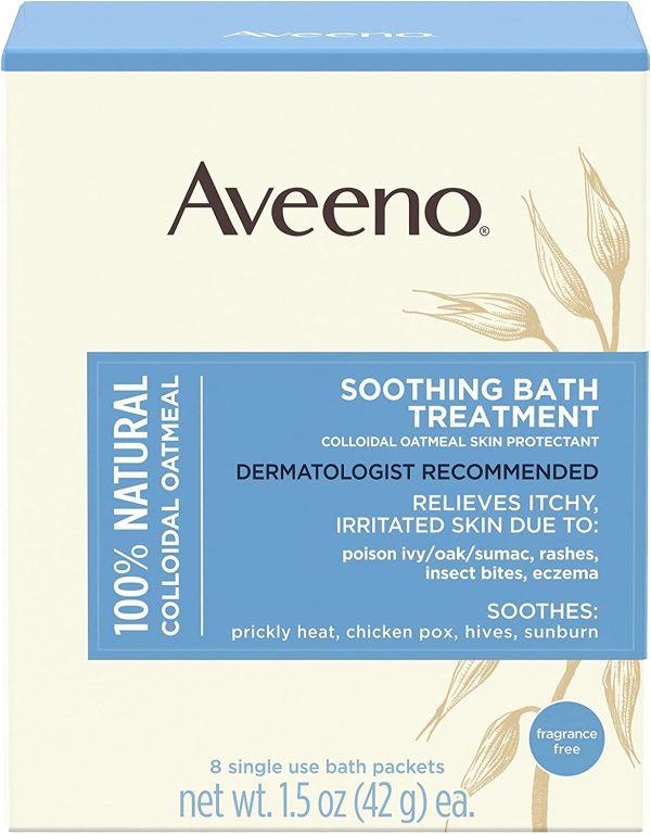 Aveeno Soothing Bath Treatment, Pack of 8 X 42 G