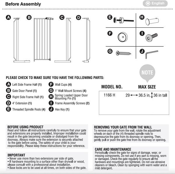 regalo Easy Step Extra Tall Walk Thru Gate, Includes 4-Inch Extension Kit, 4 Pack of Pressure Mount Kit and 4 Pack of Wall Mount Kit - Image 5