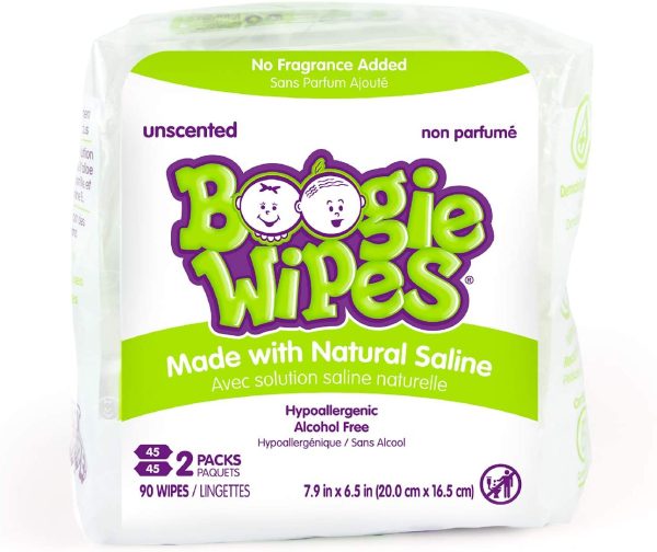 Boogie Wipes Natural Saline Nose Wipes for Kids and Babies, Unscented, 90-Count - Image 7