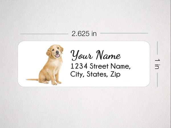 Adorable Golden Retriever Puppy Address Labels, 120 Pcs, Personalized stickers with your name and address, Dog Dad or Mom Gift, Self- Adhesive Sticker - Image 5