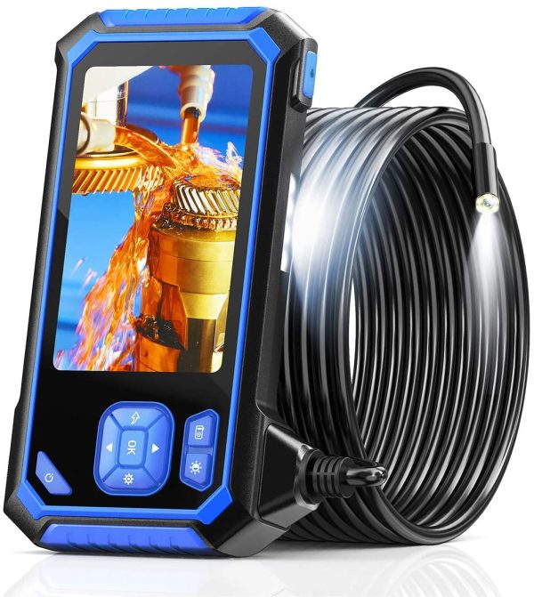 Industrial Endoscope,  HD Borescope Inspection Camera 4.3" LCD Screen Snake Camera IP67 Waterproof with 32GB Card, 2600mAh Battery, 6 LED Lights, Semi-Rigid Cable, Helpful Tools-16.5FT - Image 7