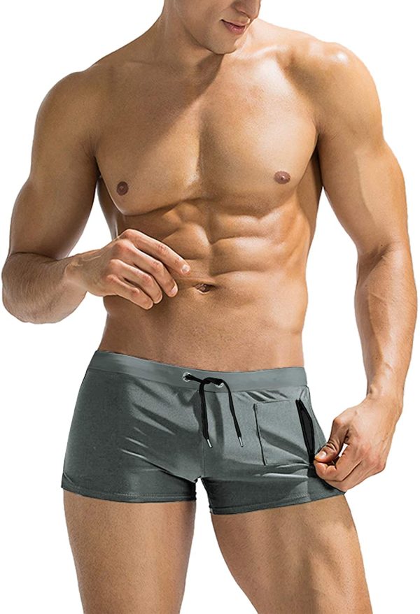 COOFANDY Mens Swim Short Swimsuit Swimwear Bathing Suit Square Classic Fit Trunk - Image 3