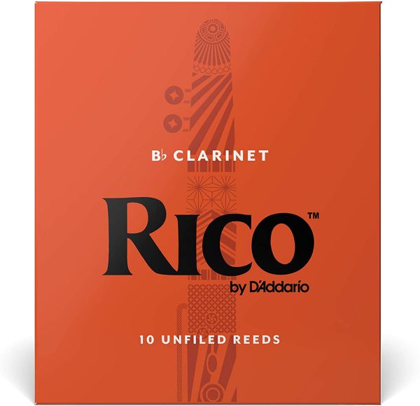 Rico Bb Clarinet Reeds, Strength 1.5, 10-pack