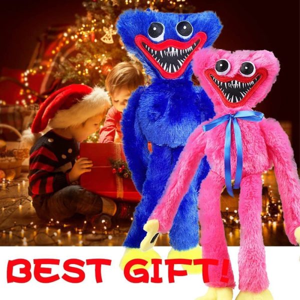 Huggy Wuggy Plush Toy, Blue Scary and Funny Plush Doll, Horror Game Doll Monster Doll Toy Gifts for Fans and Friends Beautifully Plush Doll Gifts 15.7 in (Pink) - Image 6