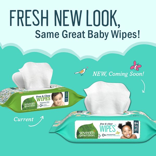 Seventh Generation Baby Wipes - Free and Clear - Multipack - 64 Wipes each - 6 Count - Image 9