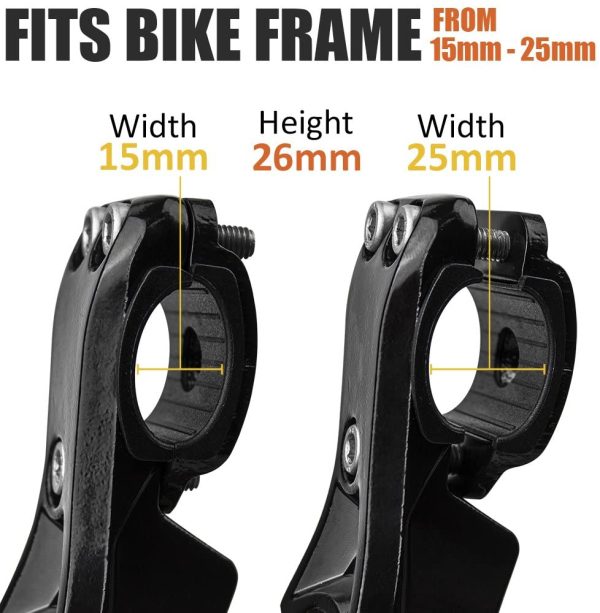 BV Bike Kickstand - Alloy Adjustable Height Rear Side Bicycle Stand, for Bike 24" - 28" - Image 4