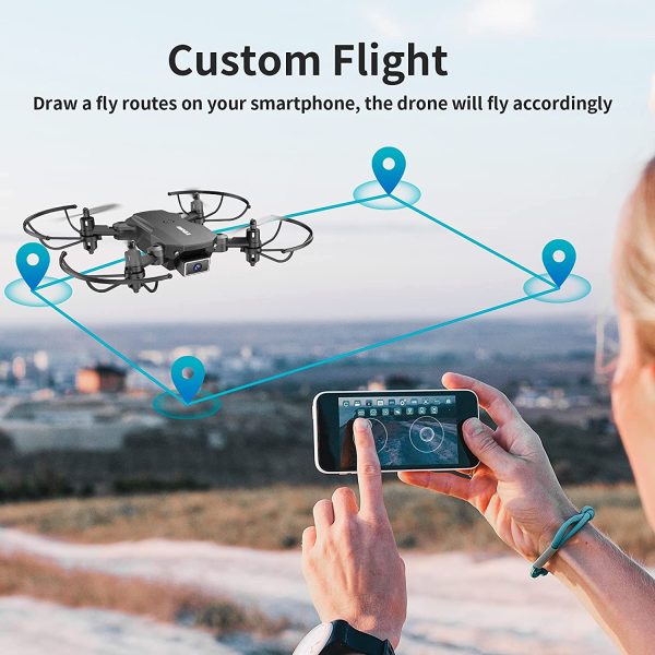 Mini Drone with Camera 1080P HD, Foldable Quadcopter Drone for Kids and Adults, Remote Control FPV Camera and 2 Batteries (9-play modes) - Image 7