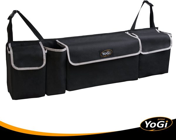 Trunk and Backseat car Organizer by Yogi Prime, hanging Trunk Storage Organizer Will Provides You The Most Storage Space Possible, Use It As A Back Seat Storage Car Cargo Organizer and Free Your Trunk Floor - Image 2