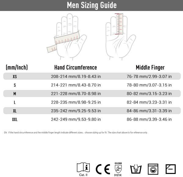 Vgo 1 Pair Heavy Duty Mechanic Gloves, Work Gloves, Impact Reducing, Touchscreen (Size S, Black, SL8849)