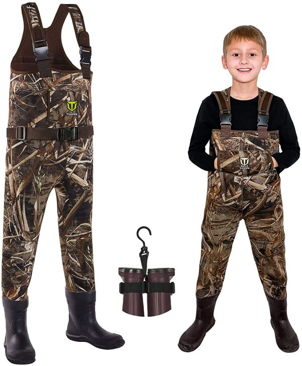 TideWe Kids Chest Waders, Neoprene Waterproof Insulated Hunting Wader for Toddler & Children, Bootfoot Wader Fishing Wader - Image 7