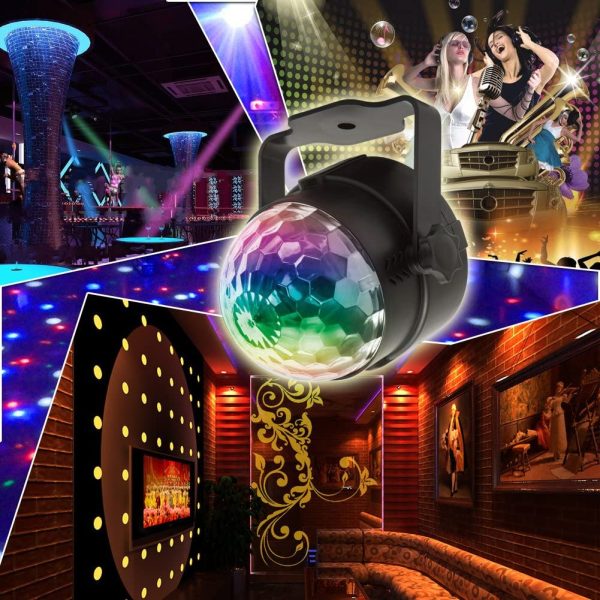 KOOT Disco Lights Ball, Strobe Light,Sound Activated Party Lights LED 7 Colors Holiday Lights DJ Lights Strobe Lights for Dance Karaoke DJ Bar Wedding Show (with Remote) - Image 6