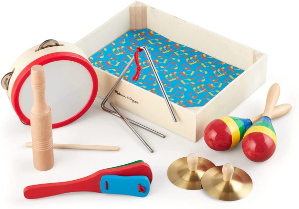 Melissa & Doug Band-in-a-Box Clap! Clang! Tap! - 10-Piece Musical Instrument Set - Image 6