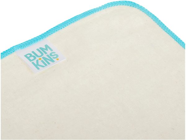 Bumkins Reusable Flannel Wipes, 12-Count, Natural - Image 6