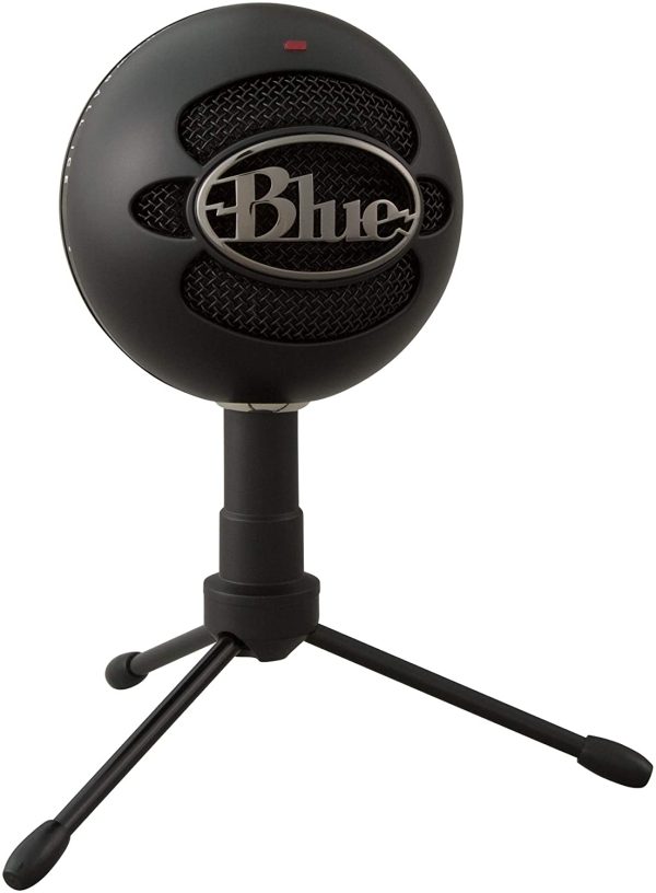 Blue Snowball iCE Plug 'n Play USB Microphone for Recording, Streaming, Podcasting, Gaming on PC and Mac, with Cardioid Condenser Capsule, Adjustable Desktop Stand and USB cable - Black