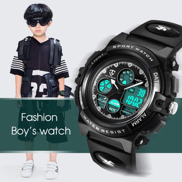 Watch Kid's Watches Boys Analog Digital Quartz Sport Electronic Military Dual Time Waterproof LED Back Light 164Ft 50M Water Resistant Calendar Alarm Stopwatch Multifunction - Image 7