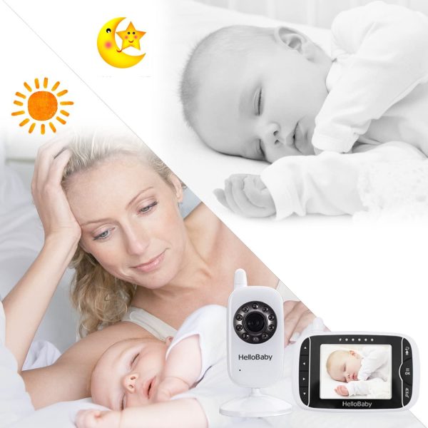 3.2 inch Video Baby Monitor with Night Vision & Temperature Sensor Two Way Talkback System - Image 6