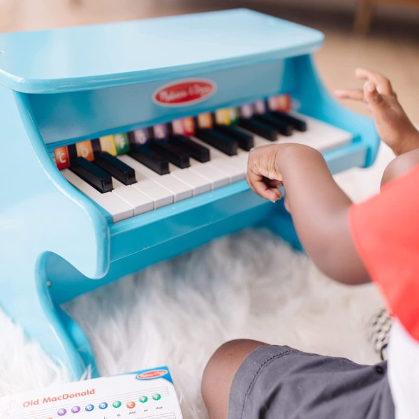 Melissa & Doug Learn-to-Play Piano with 25 Keys and Color-Coded Songbook - Blue - Image 3