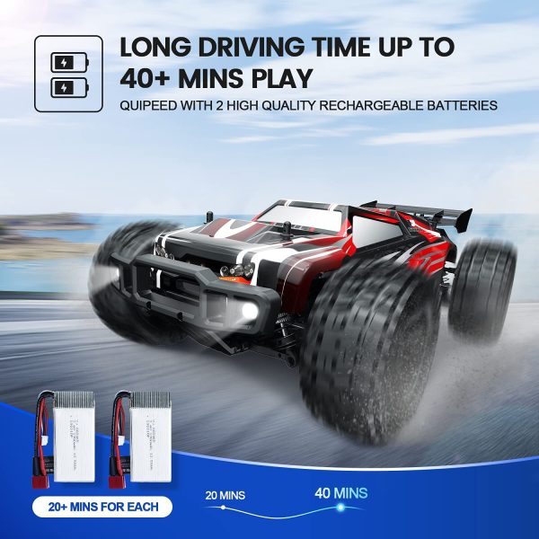 DEERC 9206E Remote Control Car 1:10 Scale Large RC Cars 48+ kmh High Speed for Adults Boys Kid,Extra Shell 4WD 2.4GHz Off Road Monster RC Truck,All Terrain Crawler Gift with 2 Battery for 40+ Min Play - Image 5