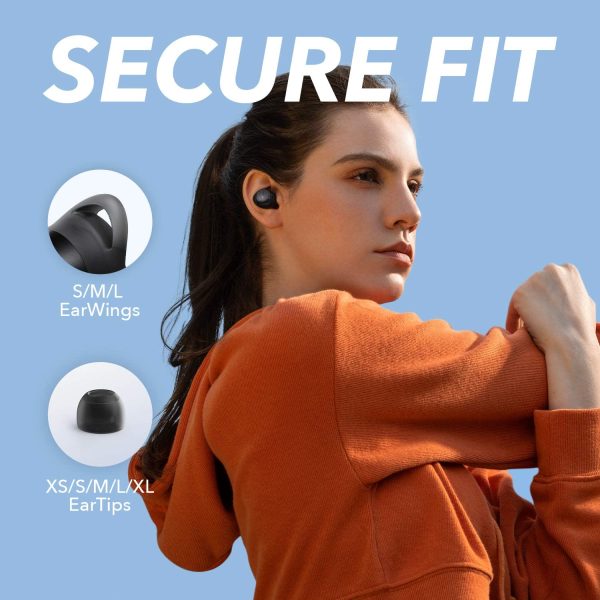 by Anker Life A1 True Wireless Earbuds, Powerful Customized Sound, 35H Playtime, Wireless Charging, USB-C Fast Charge, IPX7 Waterproof, Button Control, Bluetooth Earbuds, Commute, Sports - Image 2