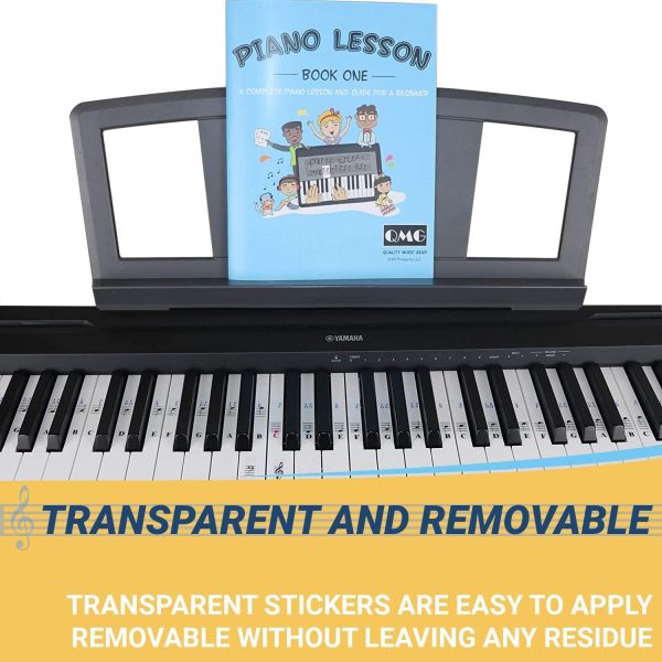 Piano and Keyboard Stickers and Complete Piano Music Lesson and Guide Book for Kids and Beginners; Designed and Printed in USA - Image 6