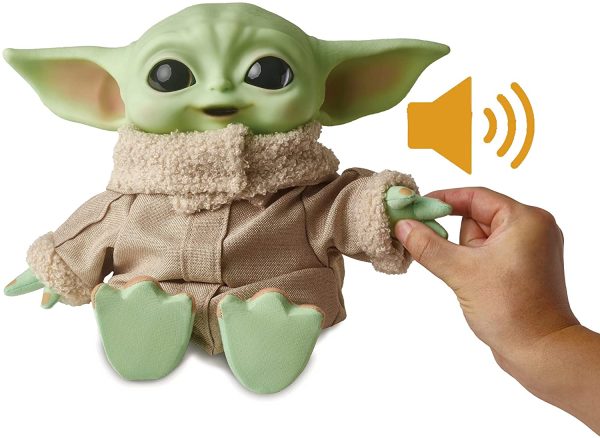 Star Wars The Child Plush Toy, 11-in Yoda Baby Figure from The Mandalorian, Collectible Stuffed Character with Carrying Satchel for Movie Fans Ages 3 and Older