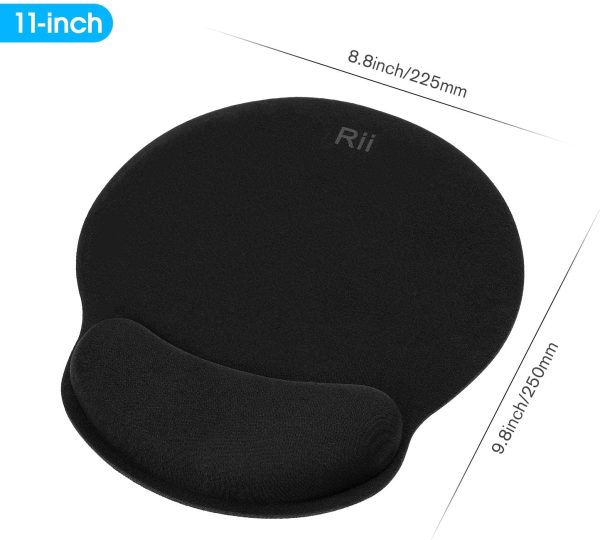 Mouse pad,Ergonomic Memory Foam Mouse Pad,Mouse Pad Wrist Rest,Non-Slip Rubber Base Rest Mouse Pad Wrist Rest Support, Soft Mouse Mat for Gaming,Office,Computer,Laptop,Mac,Black - Image 3