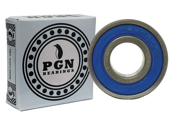 PGN 6202-2RS Sealed Ball Bearing - 15x35x11 - Lubricated - Chrome Steel (10 PCS) - Image 2