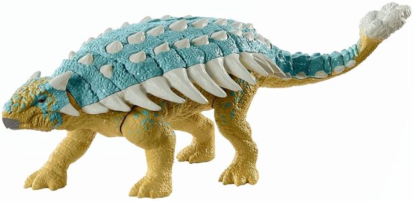 Jurassic World Roar Attack Ankylosaurus Bumpy Camp Cretaceous Dinosaur Figure with Movable Joints, Realistic Sculpting, Strike Feature & Sounds, Herbivore, Kids Gift 4 Years & Up - Image 3