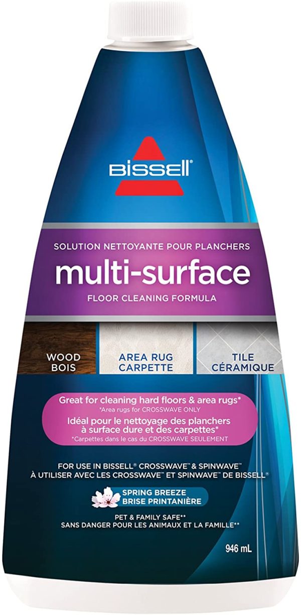 Bissell Spinwave Cord Powered Hard Floor Mop 2039C - Quiet Operation with On Demand Spray for Sealed Hard Floor Surfaces - Includes Trial Formula, A Set of Soft Pads and A Set of Scrub Pads - Image 2