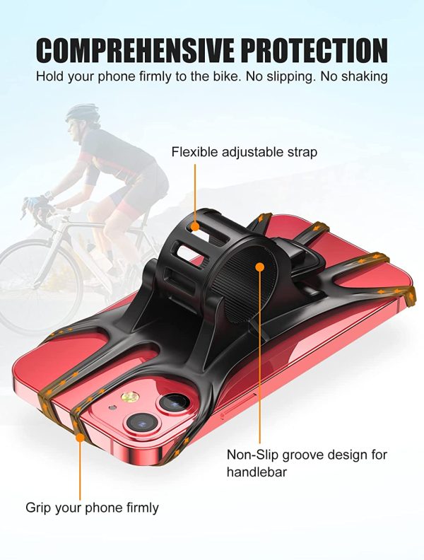 Bike Phone Mount, Handlebar Bicycle GPS Units Holder Motorcycle Phone Mount Accesorries Compatible with iPhone 13 Pro Max, 12 Pro,12 Mini,11,XR,XS,X,8 Plus, Samsung Galaxy Note 20, S20, 4.7-7.5??