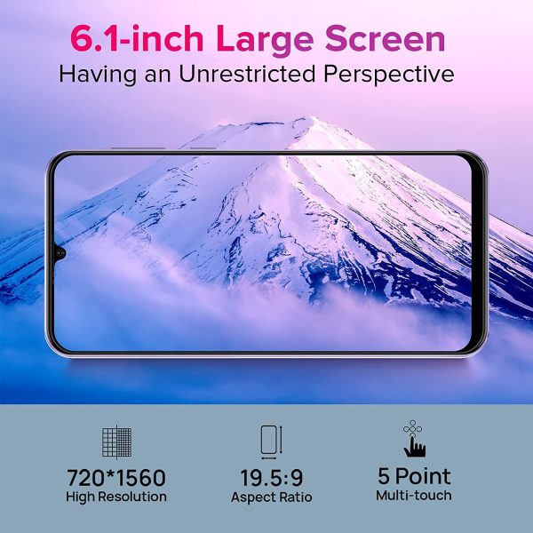 3G Unlocked Smartphone,  Note 6 Cell Phone, Quad-core 1GB+32GB Mobile Phone, 3300mAh Battery, 6.1??HD+ Unlocked Cell Phones Canada for Children Senior General Use(Black) - Image 2