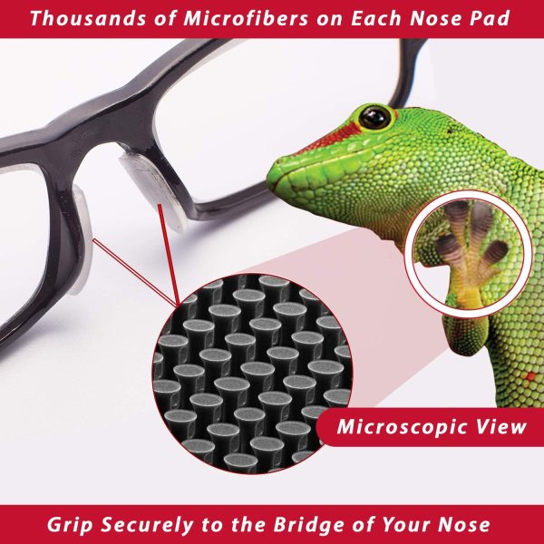 Setex Gecko Grip Ultra-Thin 0.6mm Anti-Slip Nose Pads for Eyeglasses (5 Clear Pair), USA Made, Micro-Structured Fibers, 0.6mm x 7mm x 16mm - Image 3